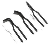 Jeu de pinces en acier au carbone durable, avec poignées ergonomiques, de couleur noire