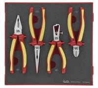 Jeu de pinces isolées 1000V Foam2 tray 4 pièces Teng Tools TEDV440-1