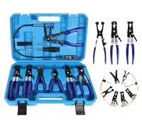 Jeu de pinces pour colliers de serrage, en acier, différentes longueurs, compatibles avec les colliers métalliques, conception allongée, mécanisme de verrouillage à cliquet