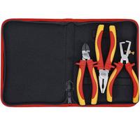 Jeu de Pinces VDE 3 pcs - Isolation 1000V, Ergonomiques et Sécurisées, Acier, Pro - D-Work