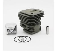 Jeu de Pistons Culasse 56MM et Grand alésage 58MM, pièces Rechange for Moteur tronçonneuse à gaz Jardin 395 XP 395XP 503993971 Remplacer(Big Bore 58MM)