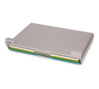 Jeu de planches à découper Folio Slim 3 pièces multicolores, texturées antibactériennes