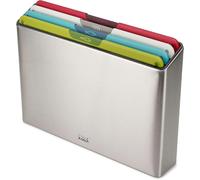 Joseph Joseph Ensemble de 4 planches à découper Folio Icon Steel, antidérapantes, étui multicolore