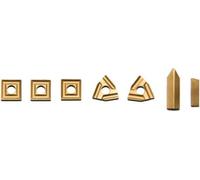 Jeu de plaquettes carbure revêtues TIN, 7 pièces