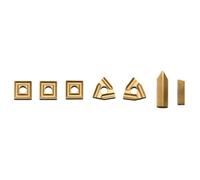 Jeu de plaquettes carbure revêtues TIN, 7 pièces