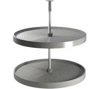 Emuca - Jeux de Plateaux circulaires Shelvo, 800, Plastique Gris et Aluminium