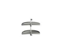 Emuca - Kit d'étagères rotatives pour Meuble d'angle de Cuisine, Tourniquet Demi-Lune de Ø650mm pour Module de 800mm, Gris