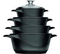 Jeu de poêles - Poêles de cuisson - 4 pièces - Fonte