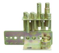 Jeu de poinçons 8 pièces diamètre 10-30mm pour presse d'atelier MW Tools CAT-SET