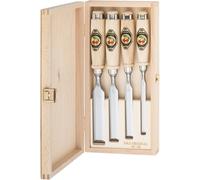Jeu de poinçons de frappe, 4 pièces, avec support en hêtre, de 10 à 26 mm
