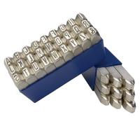 Jeu de poinçons en acier, chiffres de 0 à 9 et lettres de A à Z, dimensions : 2 mm