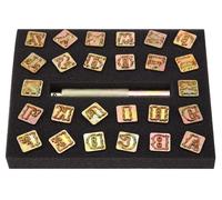Jeu de poinçons en cuir, 26 lettres, pour ceintures, sacs, chaussures