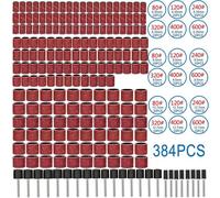 Jeu De Ponceuses À Tambour, Comprenant 384 Manchons De Bande De Ponçage Des Ongles Et 24 Mandrins De Tambour Pour Outil Rotatif Dremel, 360 Pièces