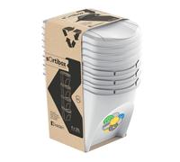 Prosperplast Poubelle de recyclage SORTIBOX – Ensemble 4 x 25 l – Cendre