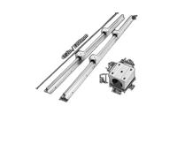 Jeu de rails de guidage linéaire VEVOR, en acier au carbone et aluminium à haute résistance, longueur de 800/1000/1200 mm, 472 in x 35 in x 14 in (barre de guidage) / 15 in x 14 in x 2 in (bloc)