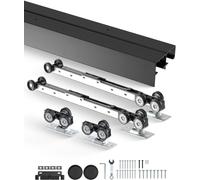 Jeu de rails pour porte coulissante Matériel rails doubles 2438mm Système de porte coulissante