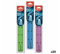 Jeu de règles Maped Twist'n Flex Coloré 20 cm 20 pièces