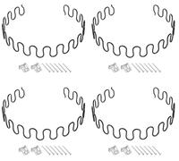 Jeu de ressorts de rechange pour meubles rembourrés, 4 pièces, 74 cm, avec clips et clous