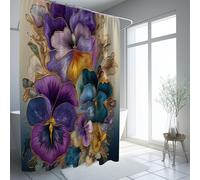 Jeu de rideau de douche avec motif de crâne et de champignons