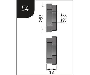 Jeu de rouleaux de cintrage Metallkraft, type E4, Ø 53 x 19 x 18 mm, 3880124