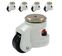 Jeu de Roulettes Robustes 4 Pièces, Capacité de Chargement de 500kg, Roulettes Pivotantes de Nivellement Mobiles Rétractables GD-60S pour Machinerie Lourde, établi, Table de Soudage 5505764