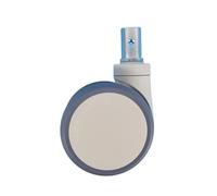 Jeu de roulettes silencieuses M12 M22 2,5" avec frein central | Verrouillage central, caoutchouc lisse, pour lits et chariots(22x40mm-Universal)