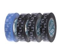Jeu de ruban isolant pour plaque d'immatriculation 15x10 bleu L1-L3,N 16 0205 | Cimco | 16 0205 | Ruban adhésif