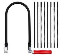 Jeu de scie à découpe – Scie à découpe – 8 lames de scie de précision – Châssis de scie en aluminium – Pour la menuiserie