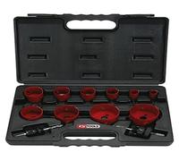 Jeu de scies à métaux, 10 pièces, diamètre 19–67 mm, livré dans un coffret
