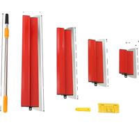Jeu de spatules, manche télescopique réglable, lames durables, rouge