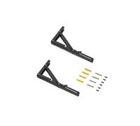 Emuca - Supports d'étagères Pliables, 303mm, Jeu de 2 Supports étagère Pliables, Charge Max. 50kg, Peint en Noir, Acier