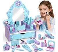 Jeu de table de maquillage en bois,Reproductioné de fleurs et de papillons
