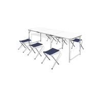 Jeu de table pliable de camping et 6 tabourets 180x60 cm