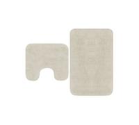 Vidaxl Jeu De Tapis De Salle De Bain 2 Pcs Tissu Blanc