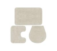 Vidaxl Jeu De Tapis De Salle De Bain 3 Pcs Tissu Blanc