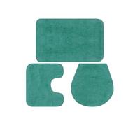 VidaXL Jeu de tapis de salle de bain Turquoise