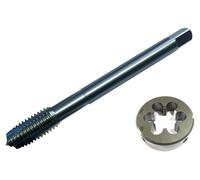 Jeu de tarauds et de aléages M10 x 1,25 pour filetage fin, en acier rapide (HSS)