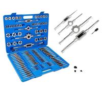 Jeu de tarauds et de filières, alliage d'acier, différentes tailles, compatibles avec les filetages mâles, dureté 60 HRC, comprend 35 filières coniques