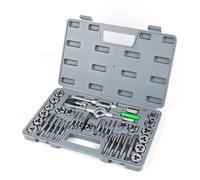 Jeu de tarauds et de filières Tap & Die - Outillage à main, 40 pièces - Système métrique M3–M12 - Pour le métal - Tarauds et filières - Réparation de filetages