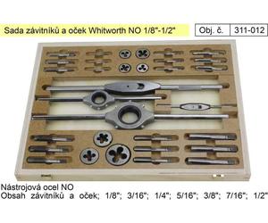 Jeu de tarauds et d'oeillets Whitworth 1/8"-1/2" NO, Beech Tools
