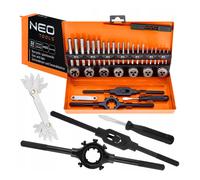 Jeu de tarauds et filières 32 pcs, M3-M12, HSS en coffret - NEO TOOLS - 12-915