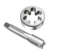 Jeu de tarauds et filières à filetage métrique 2 pièces/ensemble, M45x1/M45x2/M45x3/M45x4, Machine en acier rapide, outils de taraudage à filetage droit cannelé à droite(M45x1.5)