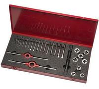 Jeu de tarauds HS-10M UNC 1/4 - 3/4" 27 pièces, coffret métallique HSS