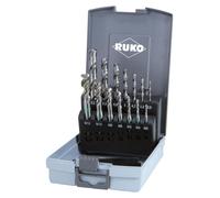 Jeu de tarauds HSS en coffret plastique, finition soignée, 14 pièces