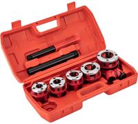 Jeu de tarauds pour tuyaux 5 mâchoires de taraudage (3/8", 1/2", 3/4", 1", 1-1/4") Set d'outils de coupe pour plombiers