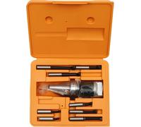 Jeu de têtes d'alésage - MT2 - Plage 10–125 mm - Précision 0,01 mm - Pour fraiseuse et tour - Orange