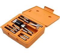 Jeu de têtes de forage, 9 pièces, capacité de forage 10-125 mm, orange