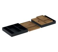 Geberit - Set 4 organiseurs de tiroirs, noir/bambou 502.352.00.1