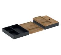 Ensemble d'inserts de tiroir Geberit pour meuble sous-vasque 502351001, largeur 90 cm, pour tiroir supérieur, bambou