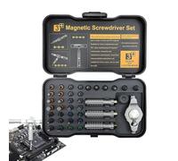 Jeu de tournevis à cliquet magnétique 39 en 1 avec poignée magnétique amovible - Pour batterie, téléphone, ordinateur, vélos, véhicules